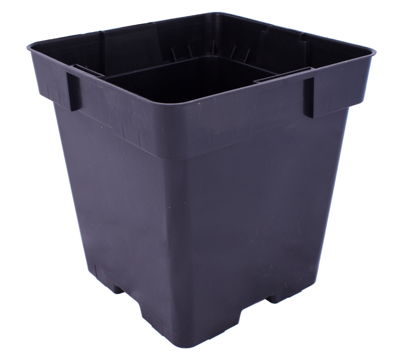 Kvetináč Edoniczki.pl 11 cm x 11 x 12 cm priemer 11 cm plast čierny